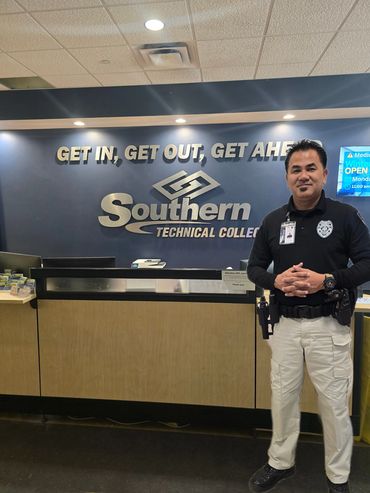 Security officer at Southern Technical College reception